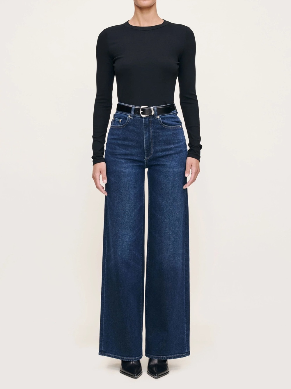 DL1961 Hepburn vintage wide leg jeans in Eve 27